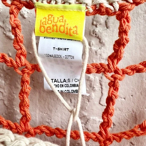 Agua Bendita Orange Net Swim Coverup - Picture 5 of 7